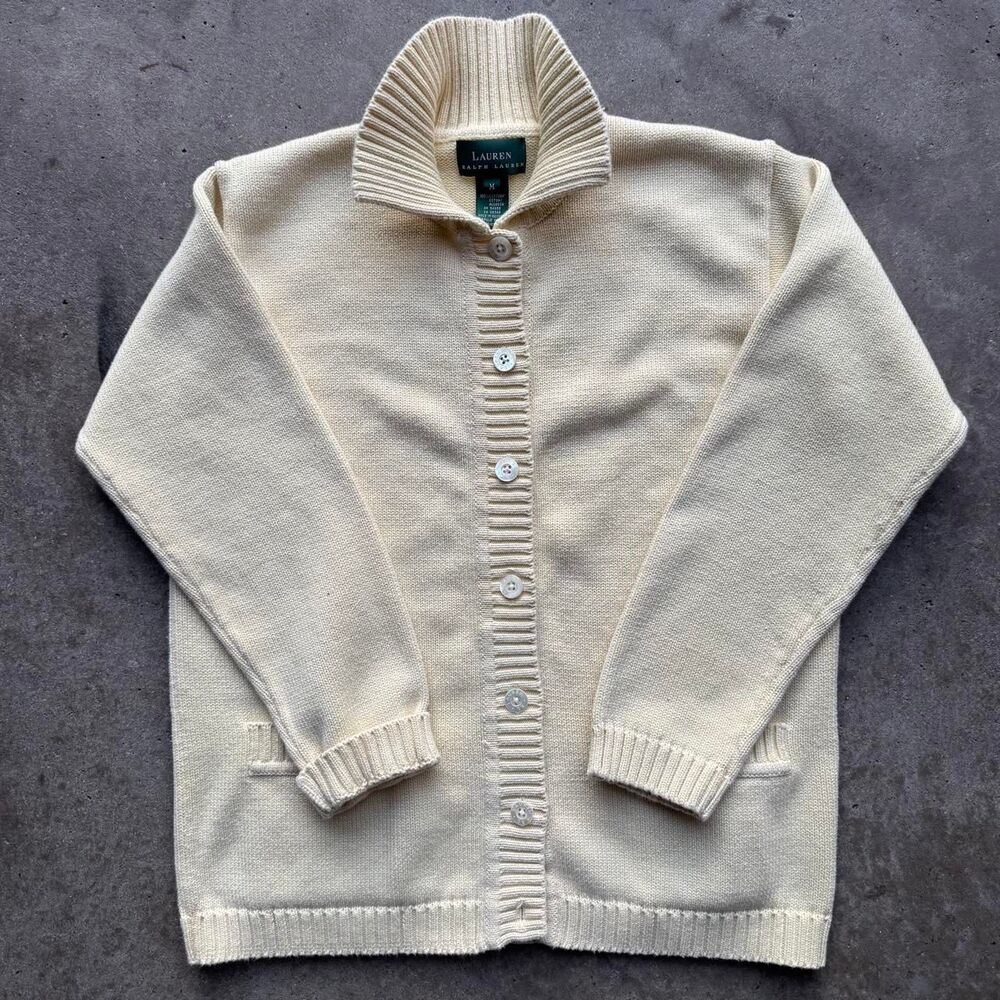 Ralph-lauren Women's Cream and Yellow Cardigan